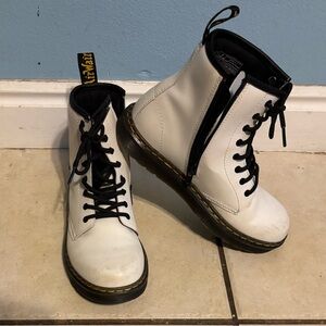 Dr. Martens White Leather Boots